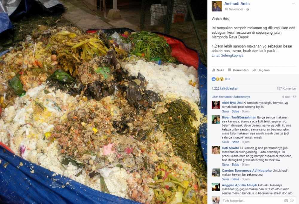 fakta sampah makanan di Indonesia