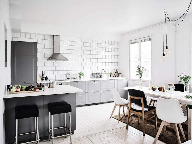 ruang dapur gaya Skandinavia
